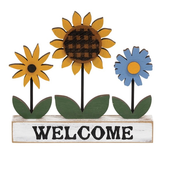 *Welcome Triple Flower Shelf Sitter - Picture 13 of 14